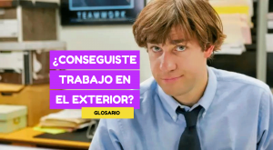 Imagen ilustrativa en The Office con el título: "conseguiste trabajo en el exterior"